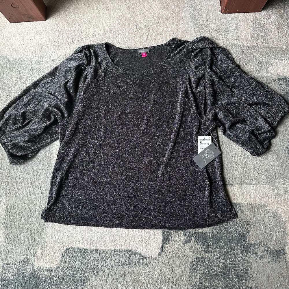Vince Camuto women’s black shimmer top